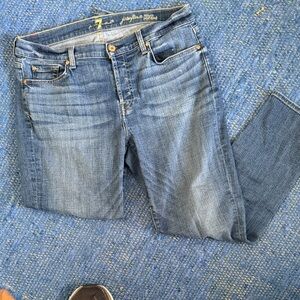 7 For All Mankind Women's Light Blue Skinny Jeans